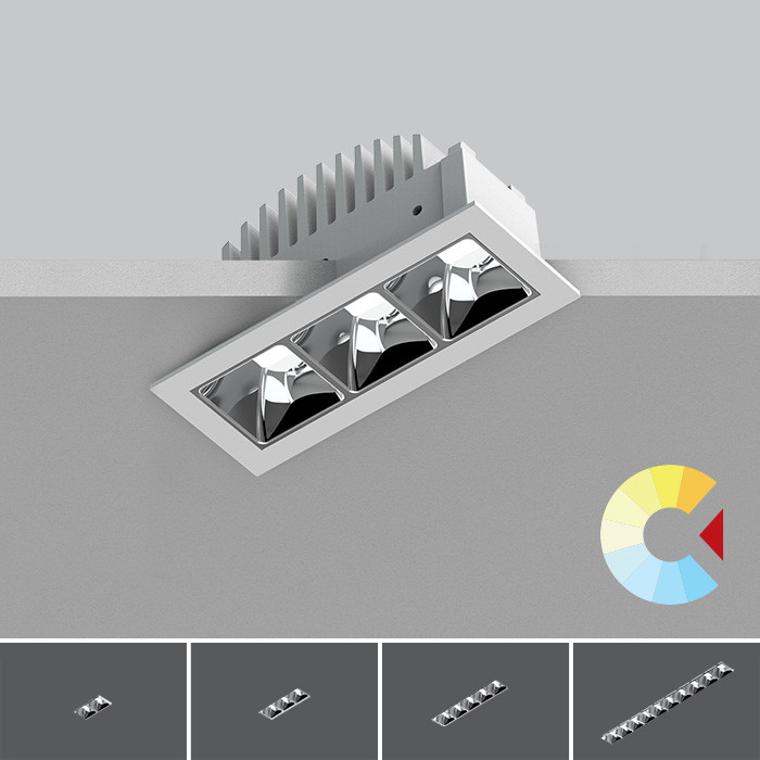 Cluster Recessed<br/>Parabolic Linear