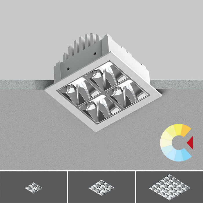 Cluster Recessed<br/>Parabolic Planar